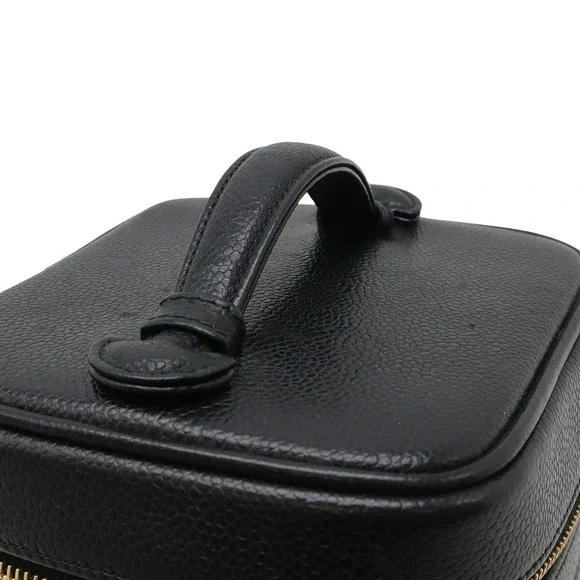 CHANEL Black Caviar Leather Logo Pouch - Picture 6 of 9